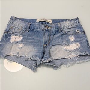 Abercrombie & Fitch Low Rise Distressed Shorts